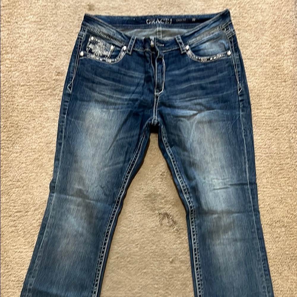 Grace in LA Blue Boot Cut Jeans